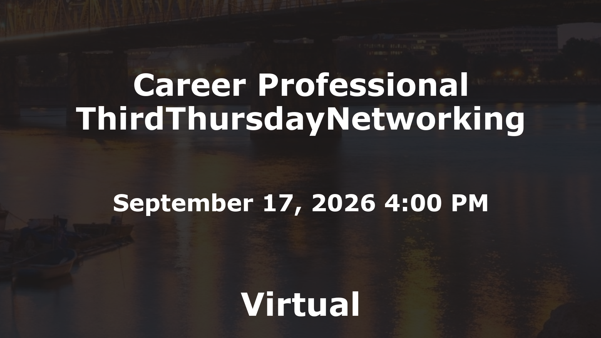 Career Professional ThirdThursdayNetworking event image